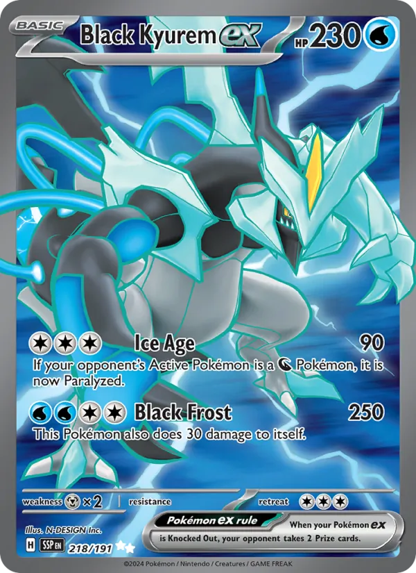 Black Kyurem ex - Surging Sparks Pokemon Card