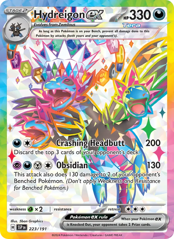 Hydreigon ex - Surging Sparks Pokemon Card