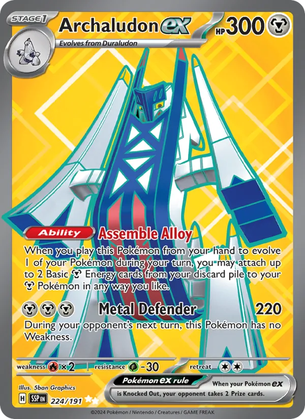 Archaludon ex - Surging Sparks Pokemon Card