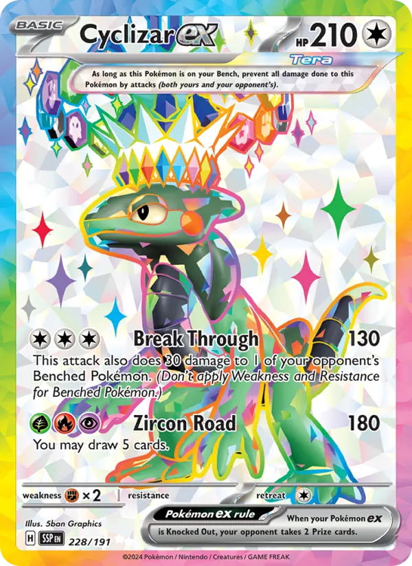 Cyclizar ex - Surging Sparks Pokemon Card