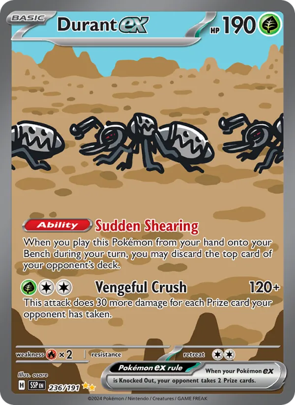 Durant ex - Surging Sparks Pokemon Card