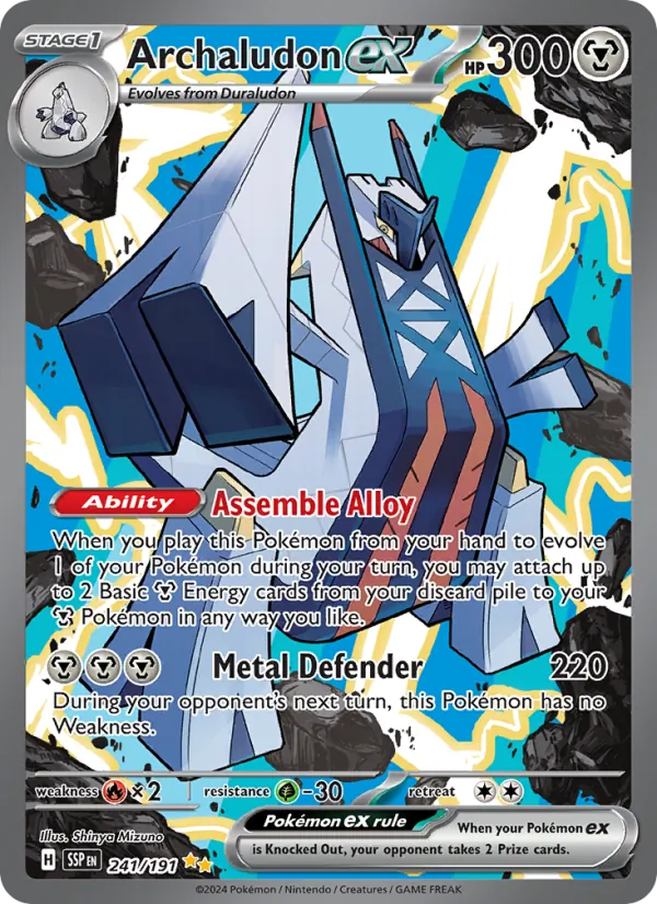 Archaludon ex - Surging Sparks Pokemon Card