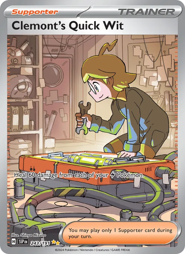 Clemont's Quick Wit - Surging Sparks Pokemon Card