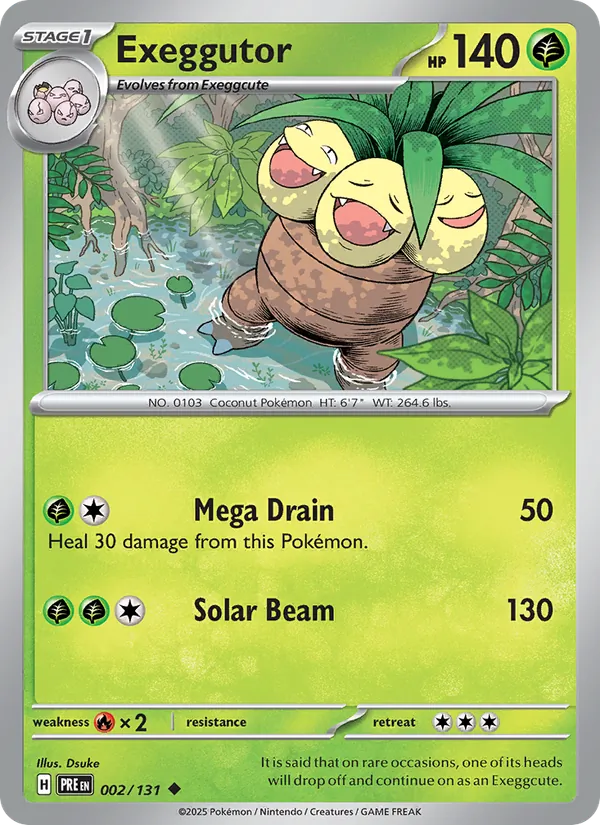 Exeggutor - Prismatic Evolutions Pokemon Card