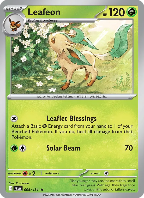 Leafeon - Prismatic Evolutions Pokemon Card