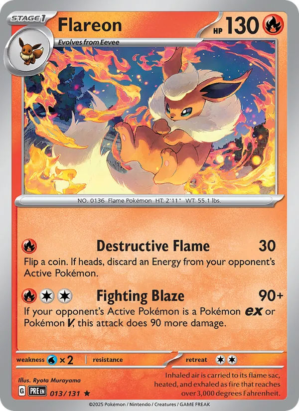 Flareon - Prismatic Evolutions Pokemon Card