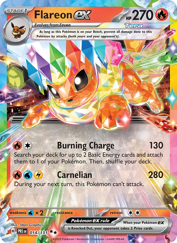 Flareon ex - Prismatic Evolutions Pokemon Card