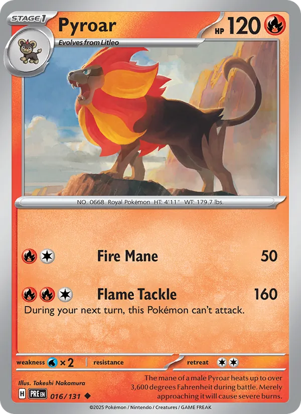 Pyroar - Prismatic Evolutions Pokemon Card