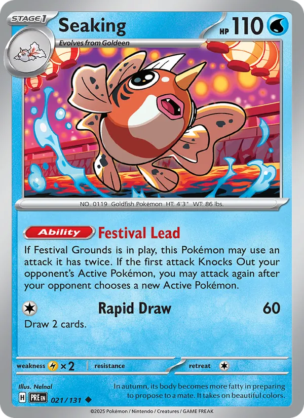 Seaking - Prismatic Evolutions Pokemon Card
