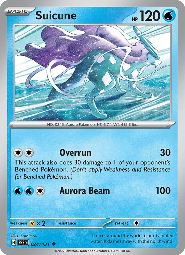 Suicune - Prismatic Evolutions Pokemon Card