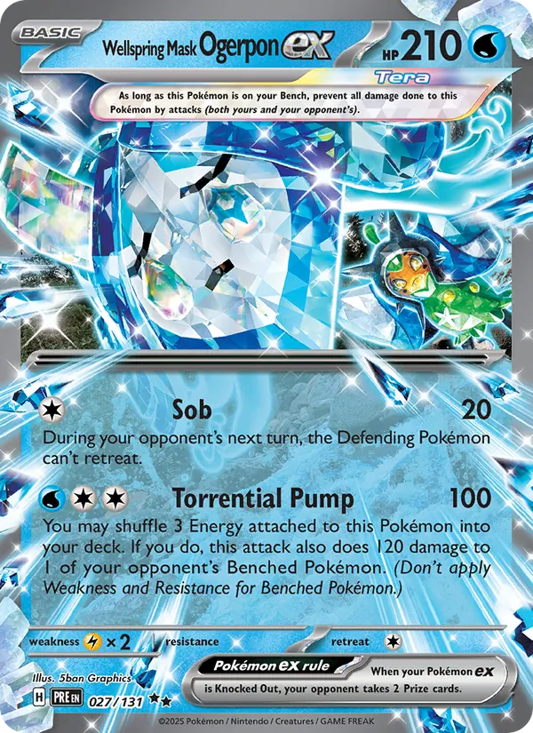 Wellspring Mask Ogerpon ex - Prismatic Evolutions Pokemon Card