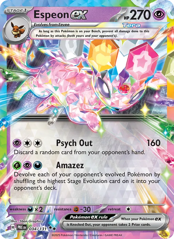 Espeon ex - Prismatic Evolutions Pokemon Card