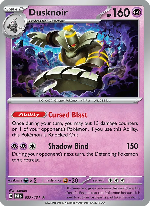 Dusknoir - Prismatic Evolutions Pokemon Card