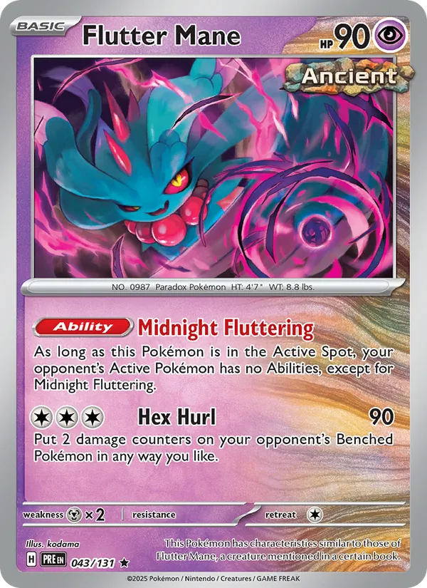 Flutter Mane - Prismatic Evolutions Pokemon Card
