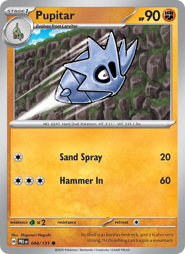 Pupitar - Prismatic Evolutions Pokemon Card