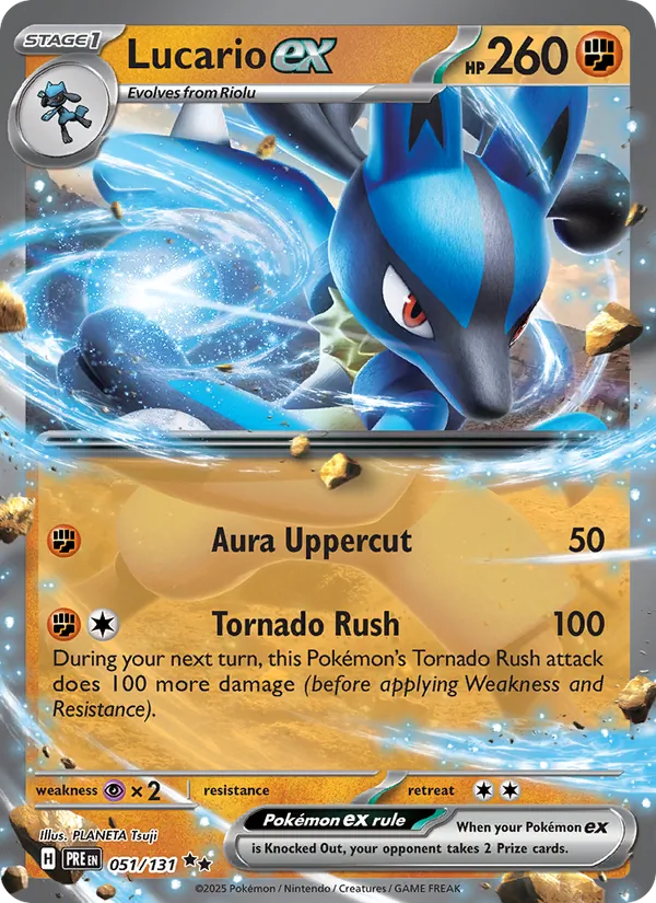 Lucario ex - Prismatic Evolutions Pokemon Card