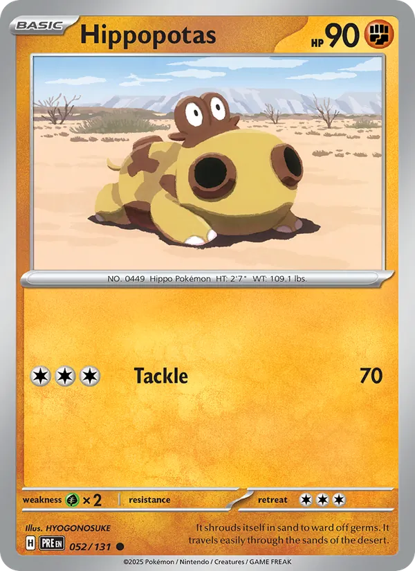 Hippopotas - Prismatic Evolutions Pokemon Card