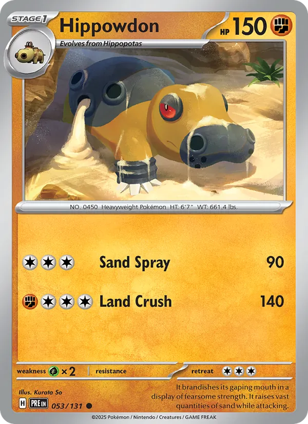 Hippowdon - Prismatic Evolutions Pokemon Card