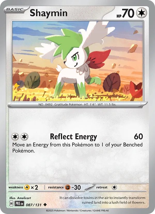 Shaymin - Prismatic Evolutions Pokemon Card