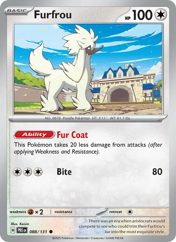 Furfrou - Prismatic Evolutions Pokemon Card