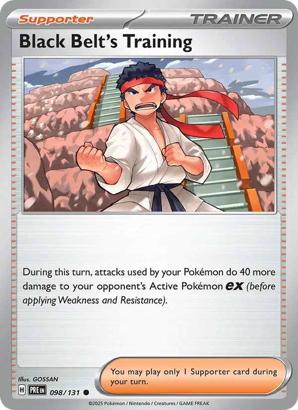 Black Belt's Training - Prismatic Evolutions Pokemon Card