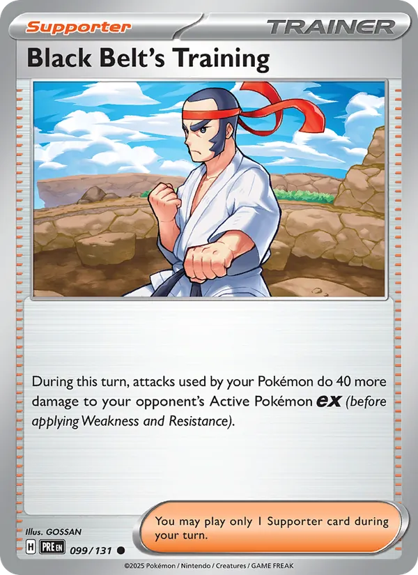 Black Belt's Training - Prismatic Evolutions Pokemon Card