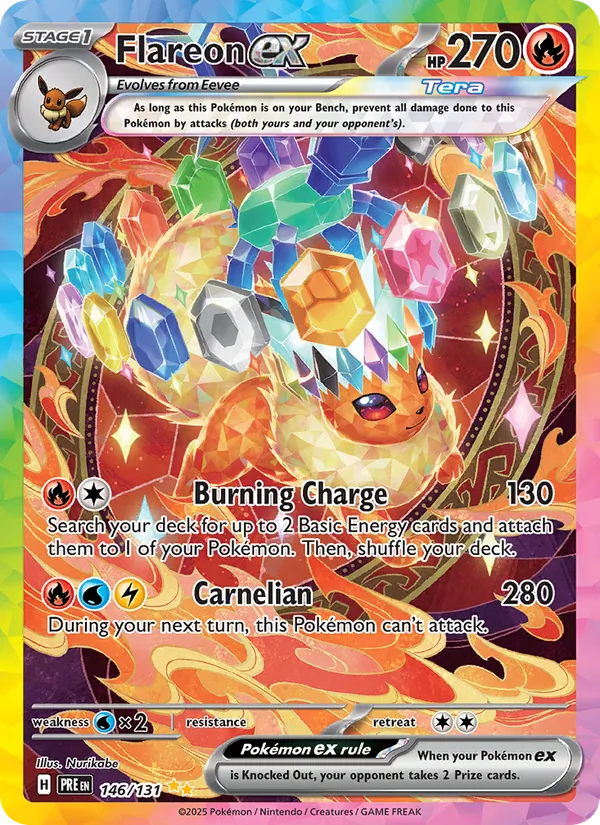 Flareon ex - Prismatic Evolutions Pokemon Card