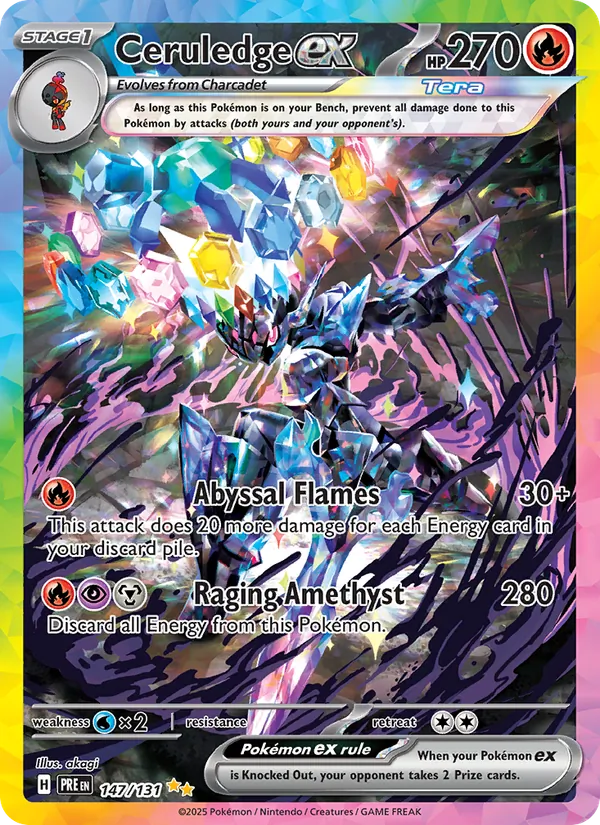 Ceruledge ex - Prismatic Evolutions Pokemon Card