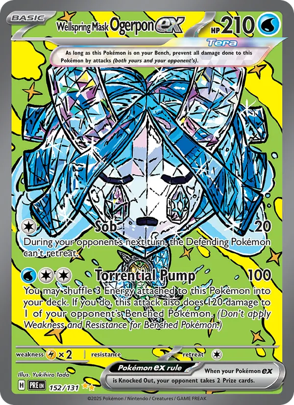 Wellspring Mask Ogerpon ex - Prismatic Evolutions Pokemon Card