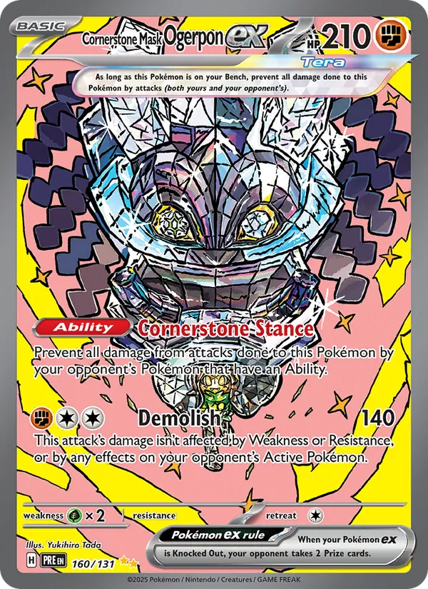 Cornerstone Mask Ogerpon ex - Prismatic Evolutions Pokemon Card