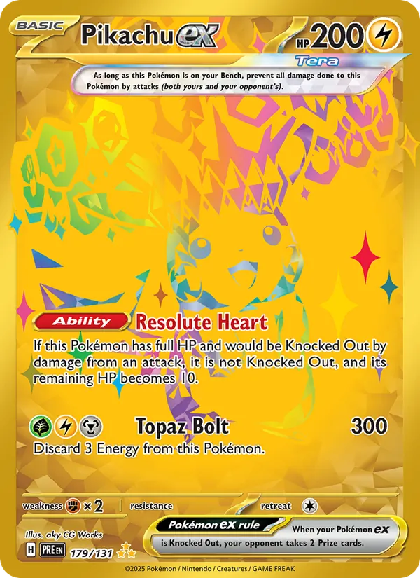 Pikachu ex - Prismatic Evolutions Pokemon Card