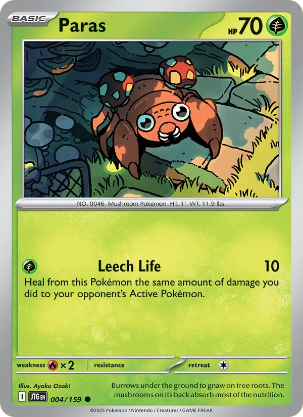 Paras - Journey Together Pokemon Card