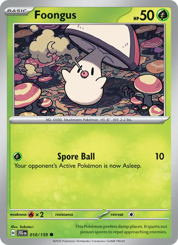 Foongus - Journey Together Pokemon Card