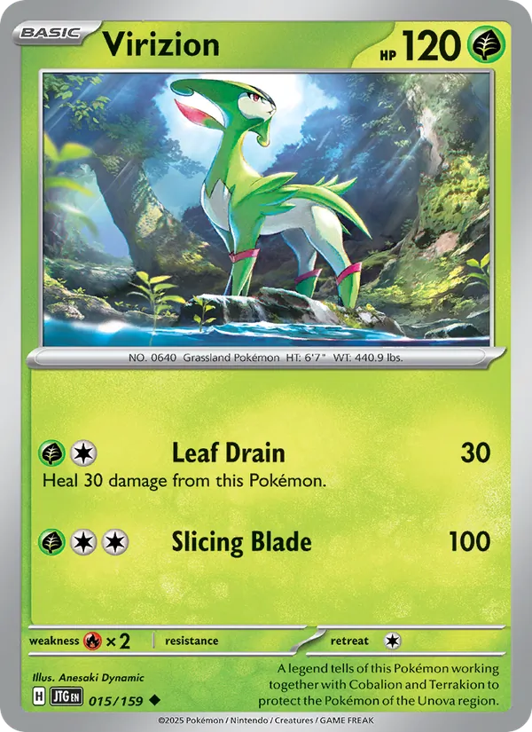 Virizion - Journey Together Pokemon Card