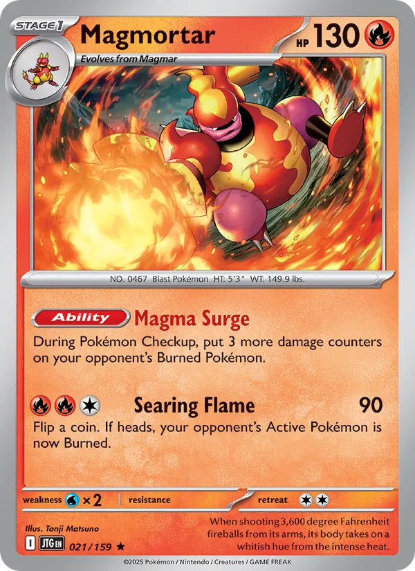 Magmortar - Journey Together Pokemon Card