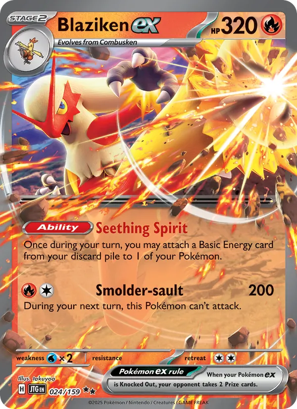 Blaziken ex - Journey Together Pokemon Card