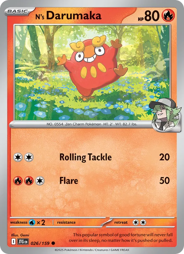 N's Darumaka - Journey Together Pokemon Card