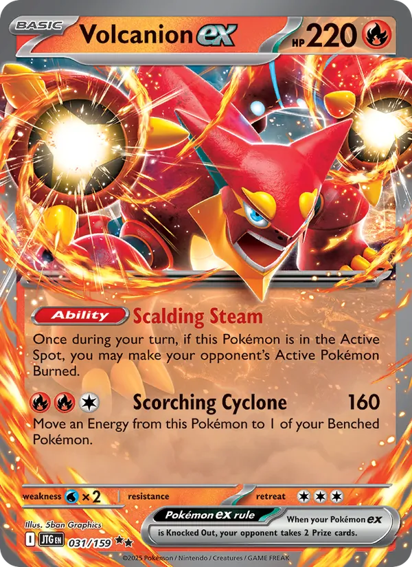 Volcanion ex - Journey Together Pokemon Card