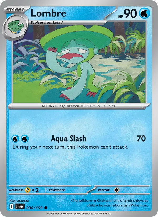 Lombre - Journey Together Pokemon Card