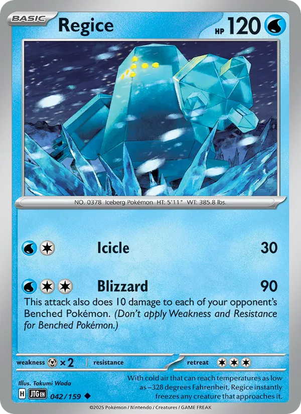 Regice - Journey Together Pokemon Card