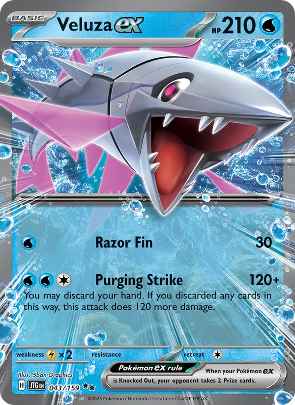 Veluza ex - Journey Together Pokemon Card