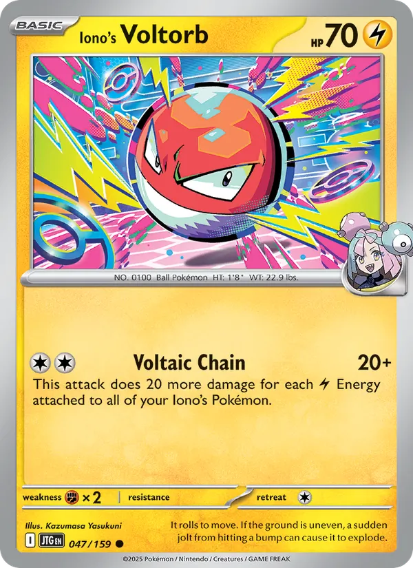 Iono's Voltorb - Journey Together Pokemon Card