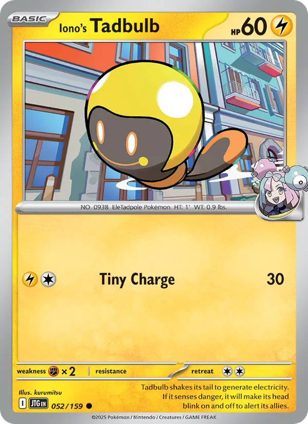Iono's Tadbulb - Journey Together Pokemon Card