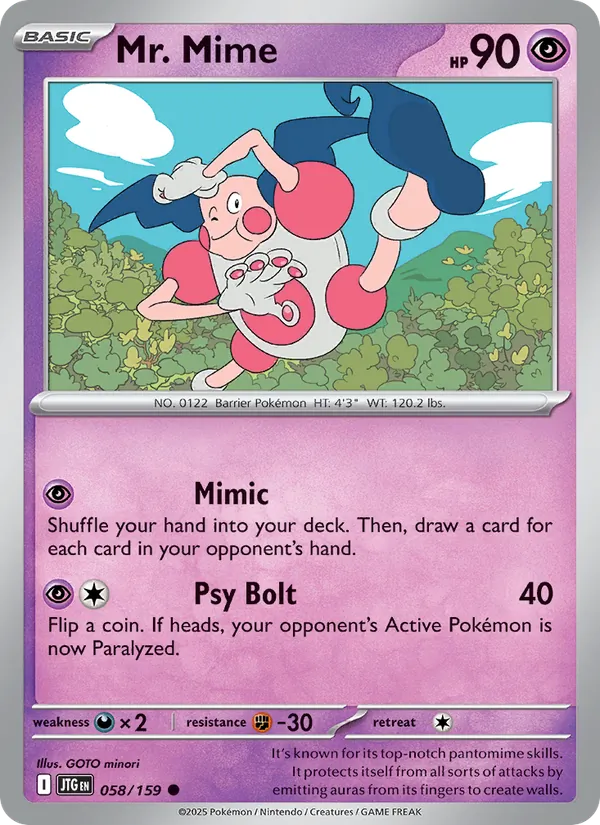 Mr. Mime - Journey Together Pokemon Card