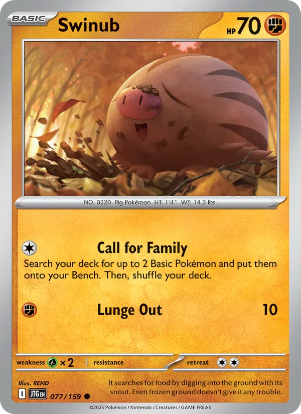Swinub - Journey Together Pokemon Card