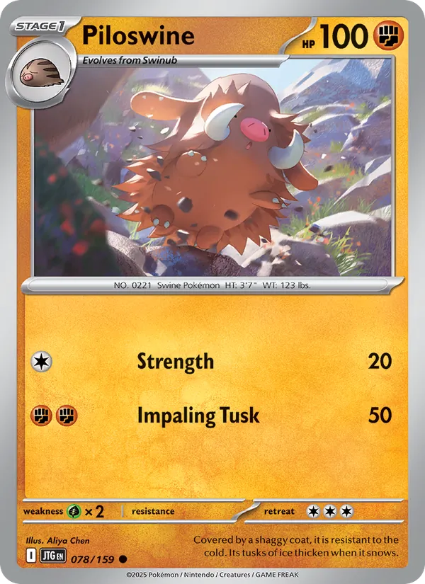 Piloswine - Journey Together Pokemon Card