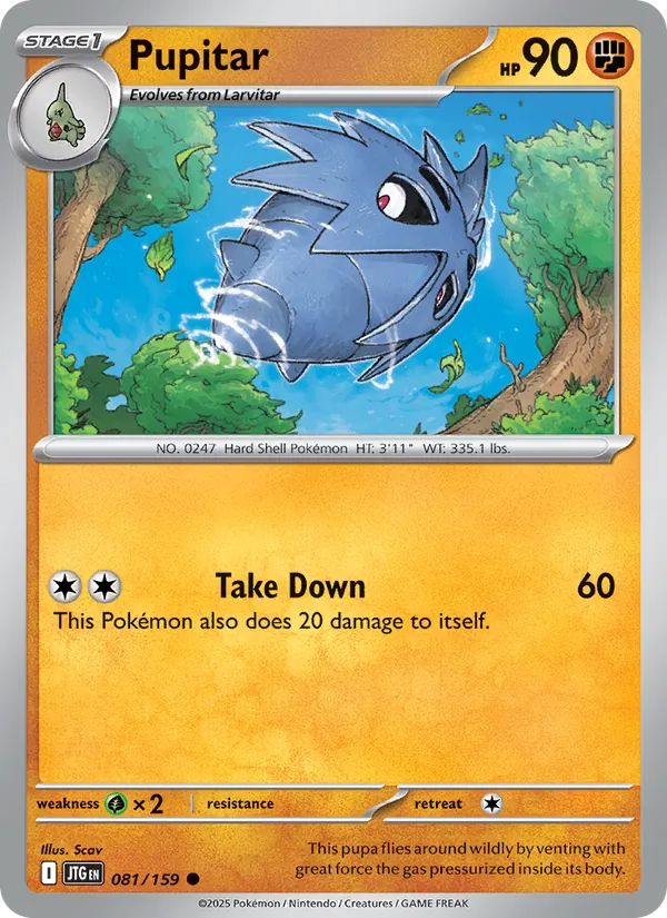 Pupitar - Journey Together Pokemon Card