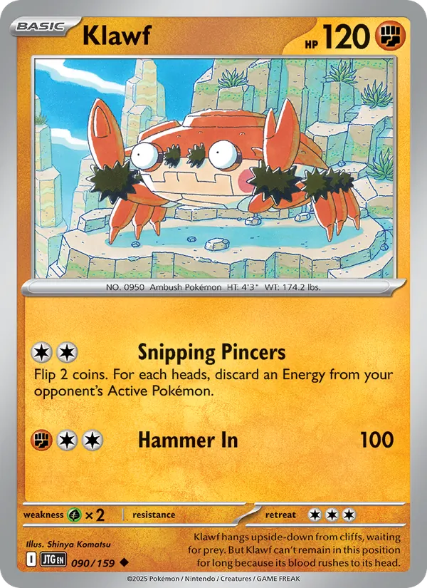 Klawf - Journey Together Pokemon Card