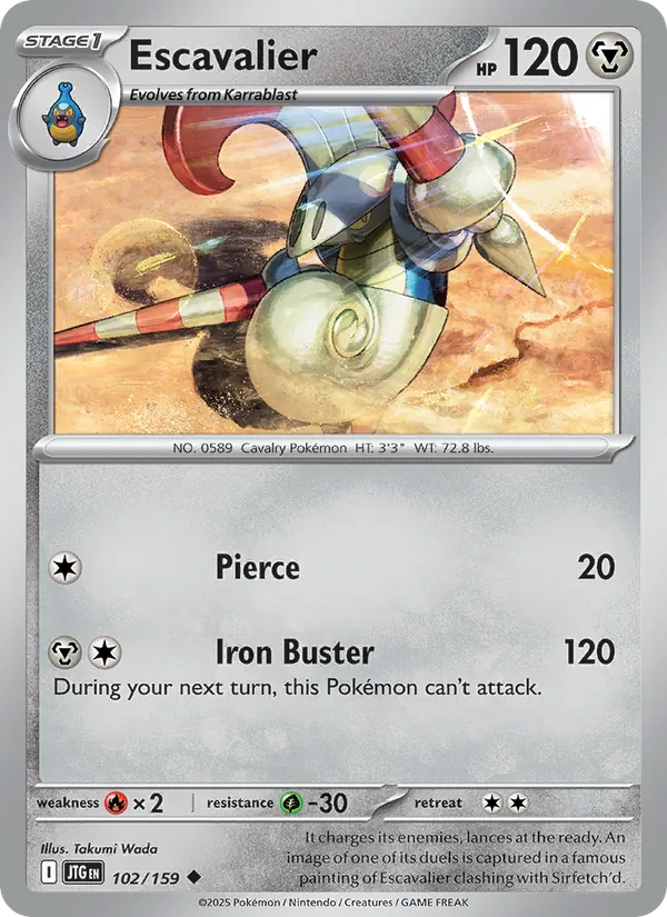 Escavalier - Journey Together Pokemon Card