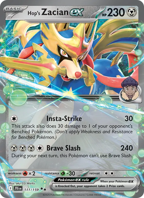 Hop's Zacian ex - Journey Together Pokemon Card